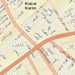 Robat Karim Street Map