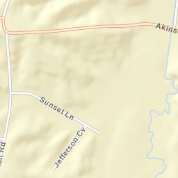 Akins Corner Tennessee Street Map