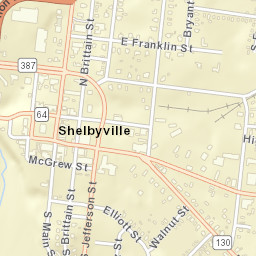 Shelbyville Tennessee Street Map