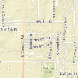 7807-7999 Melrose Ln, Oklahoma City, OK Street Map