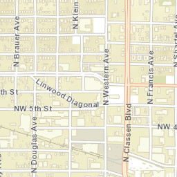 1327 Linwood Boulevard, Oklahoma City, OK Street Map