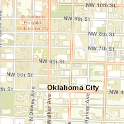 515-699 North Harvey Avenue Oklahoma City OK Street Map