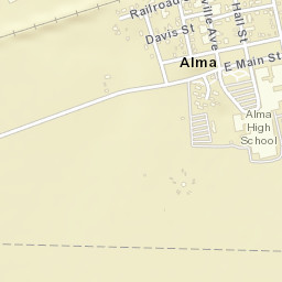 Alma Arkansas Street Map