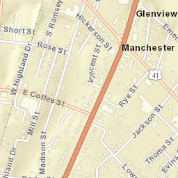 Glenview Tennessee Street Map