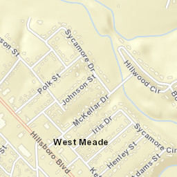 West Meade Tennessee Street Map