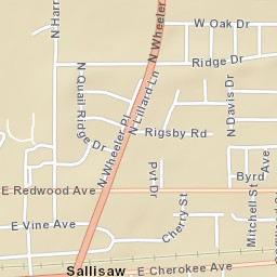 301-319 North Oak Street Sallisaw OK Street Map