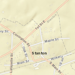 Stanton Tennessee Street Map