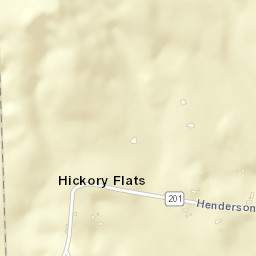 Hickory Flats Tennessee Street Map