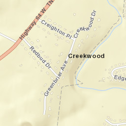 Creekwood Tennessee Street Map
