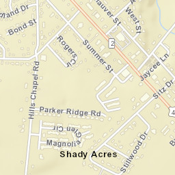 Shady Acres Tennessee Street Map