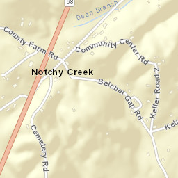 Notchy Creek Tennessee Street Map