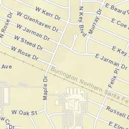 1800-2198 Maynord Circle Midwest City OK Street Map