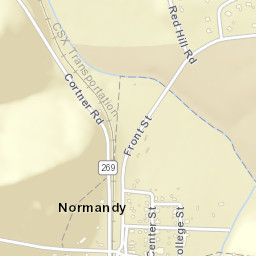 Normandy Tennessee Street Map