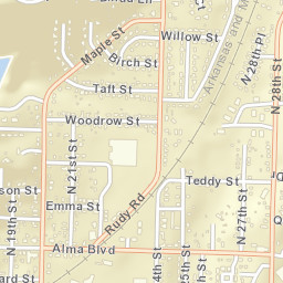 1766-1998 City Park Rd Van Buren AR Street Map