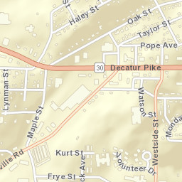 Westwood Heights Tennessee Street Map