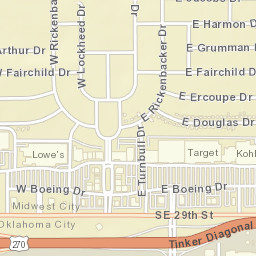 7249 Southeast 29th Street Midwest City Street Map