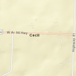Cecil Arkansas Street Map