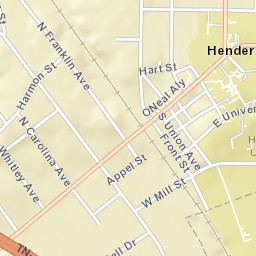 Henderson Tennessee Street Map