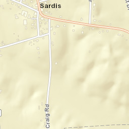 Sardis Tennessee Street Map