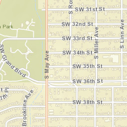 3767-3899 S Ross Ave Oklahoma City Street Map