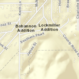 Bohannon Addition Tennessee Street Map
