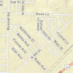 3917-3999 North 6th Street, Fort Smith Street Map