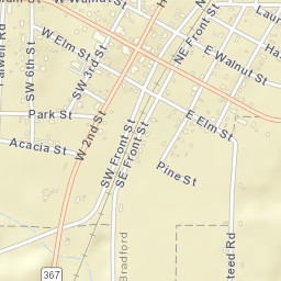Bradford Arkansas Street Map