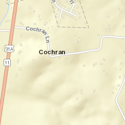 Cochran Tennessee Street Map