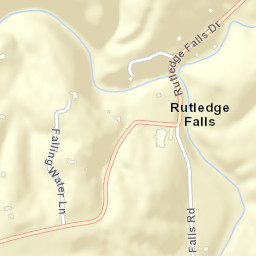 Rutledge Falls Tennessee Street Map