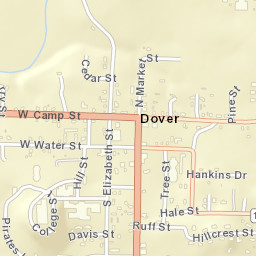 Dover Arkansas Street Map
