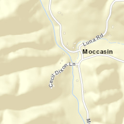 Moccasin Tennessee Street Map