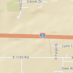 Interstate 40, Muldrow, OK 74948, USA Street Map