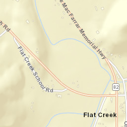 Flat Creek Tennessee Street Map