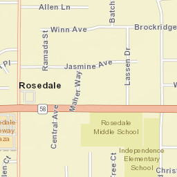 Rosedale California Street Map