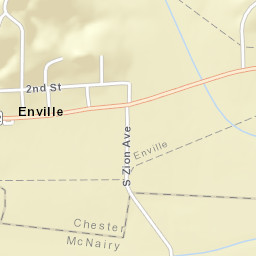 Enville Tennessee Street Map