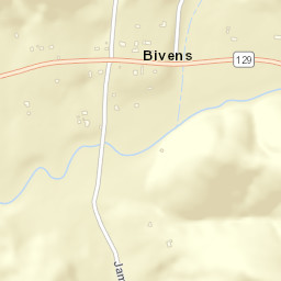 Bivens Tennessee Street Map