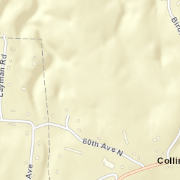 Collins Tennessee Street Map