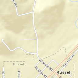 Russell Arkansas Street Map