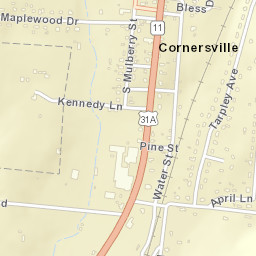 Cornersville Tennessee Street Map