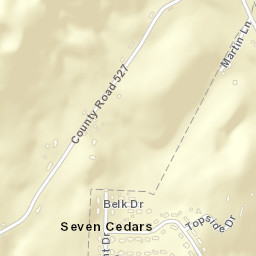 Seven Cedars Tennessee Street Map