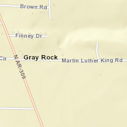 Gray Rock Arkansas Street Map