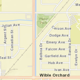 Wible Orchard California Street Map
