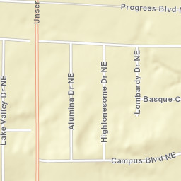 Unser Boulevard Northeast, Albuquerque, NM Street Map