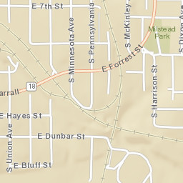 101 East Dunbar Street, Shawnee, OK Street Map