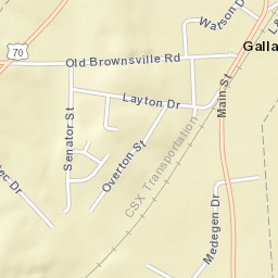 Gallaway Tennessee Street Map