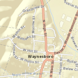 Waynesboro Tennessee Street Map