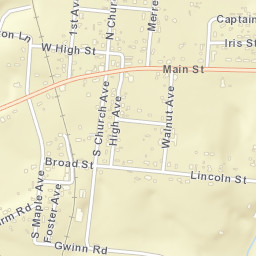 Ethridge Tennessee Street Map