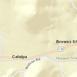 Catalpa Tennessee Street Map