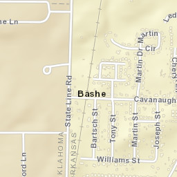 Bashe Arkansas Street Map