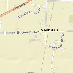 Vanndale Arkansas Street Map